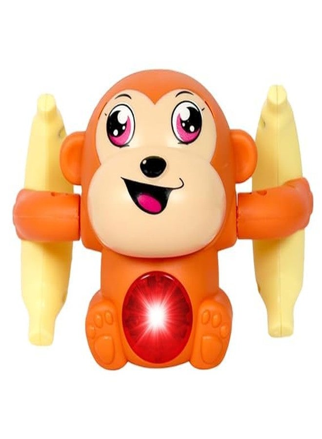 Manos Monkey Sound & Light Tumbler Toy | Voice & Touch Sensor with Musical Light & Sound Effect | Birthday Gift|Spinning & Rolling Toy Tumble Toy for Kids/Baby - Image 1